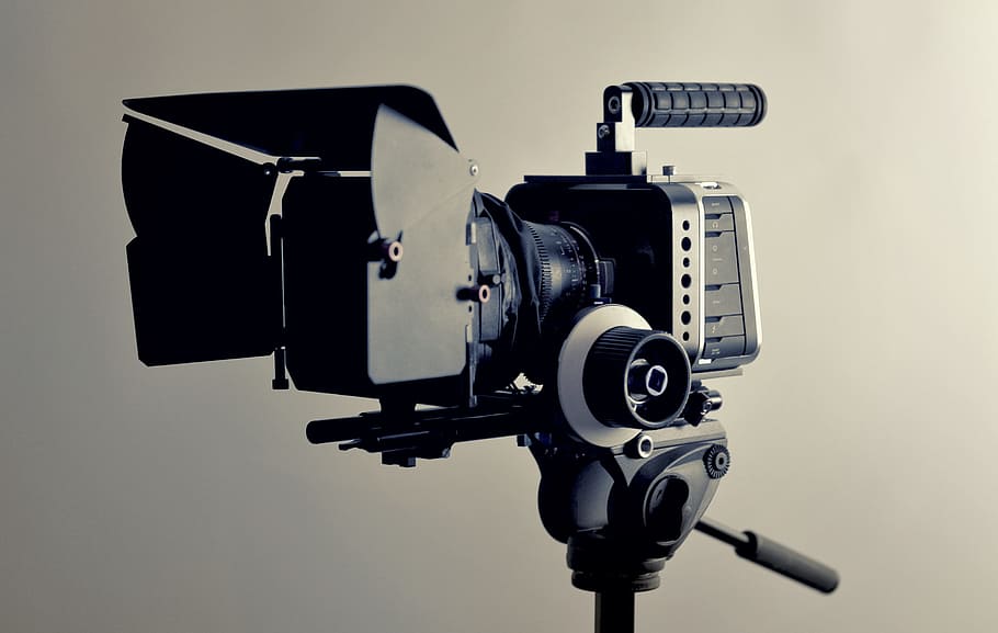 primer plano, foto, soporte, cámara, cine, video, producción, industria cinematográfica, tiro de estudio, objeto único