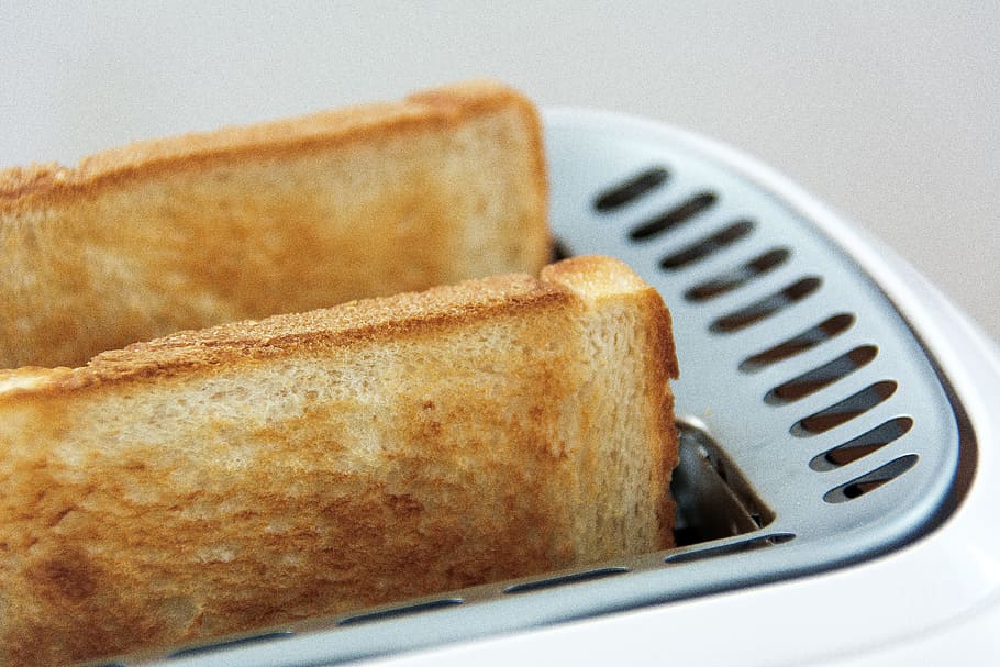 toasted, breads, bread toaster, Toast, Eat, Food, Edible, White Bread, slices of toast, breakfast