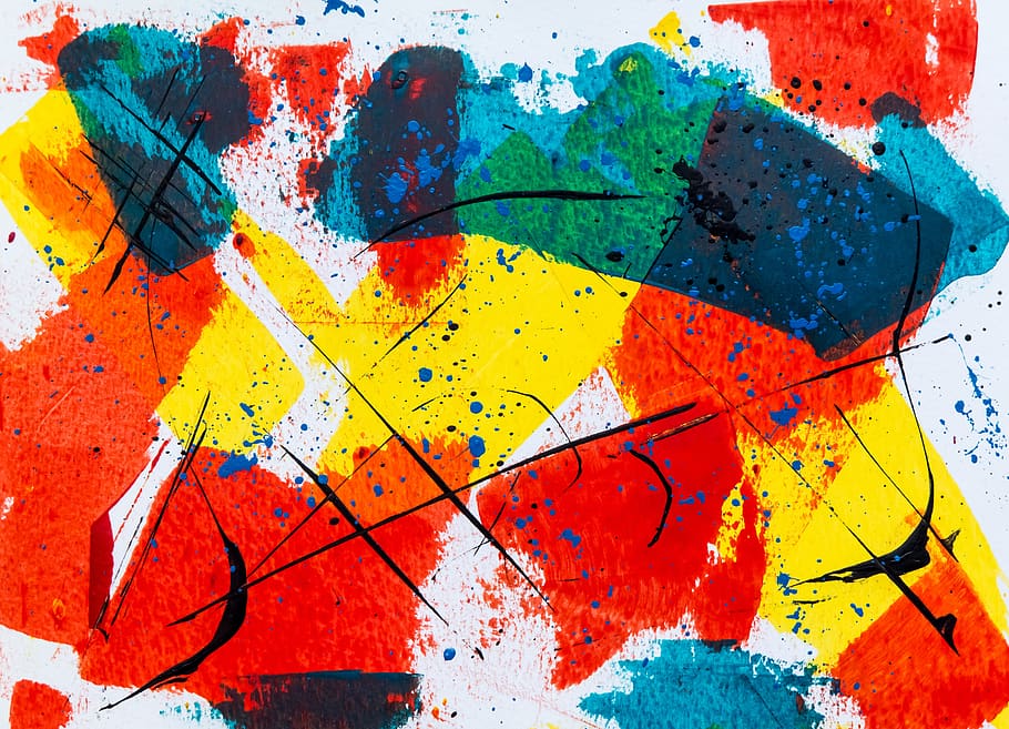 abstract, art, painting, simple, minimal, colorful, splatter, acrylic, oil, top