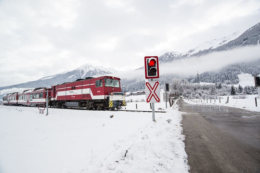 Tren, Invierno, Viajes, Ferrocarril, Nieve, transporte, blanco, paisaje, naturaleza, temporada