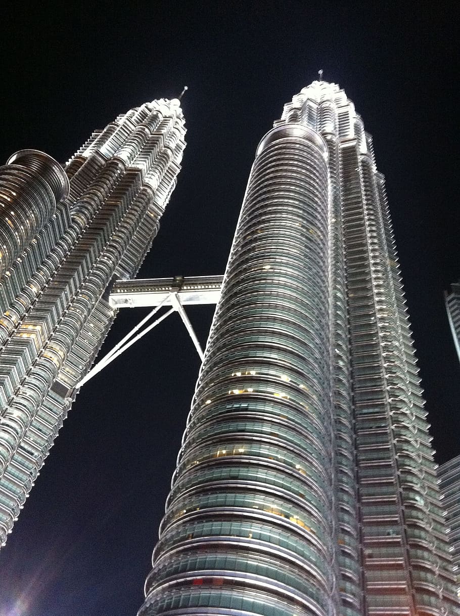 twin towers, kuala lumpur, malaysia, klcc, petronas twin tower, tower, skyscraper, urban, scenic, architecture
