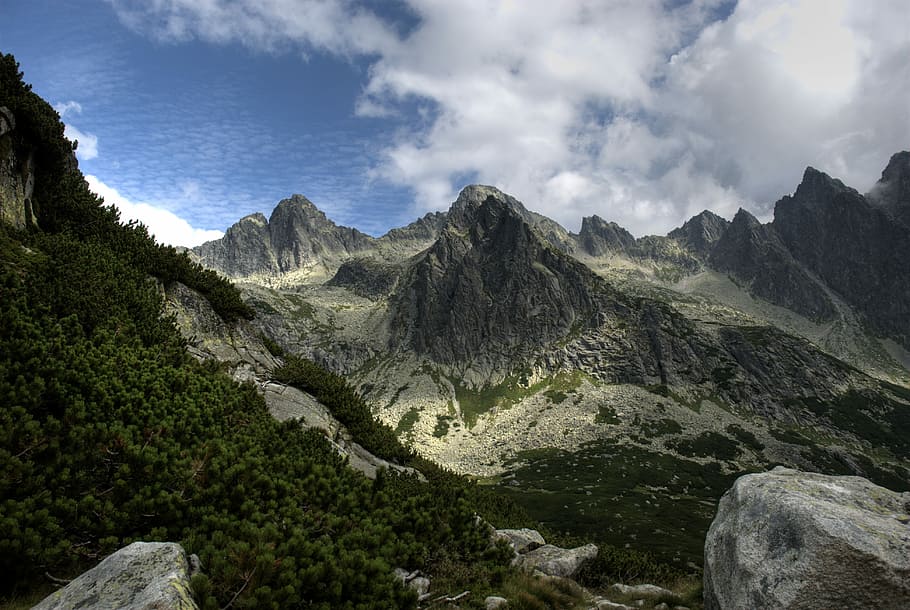 Slovakia, Tatry, Landscape, Top, View, top view, mountains, nature, sky, holiday