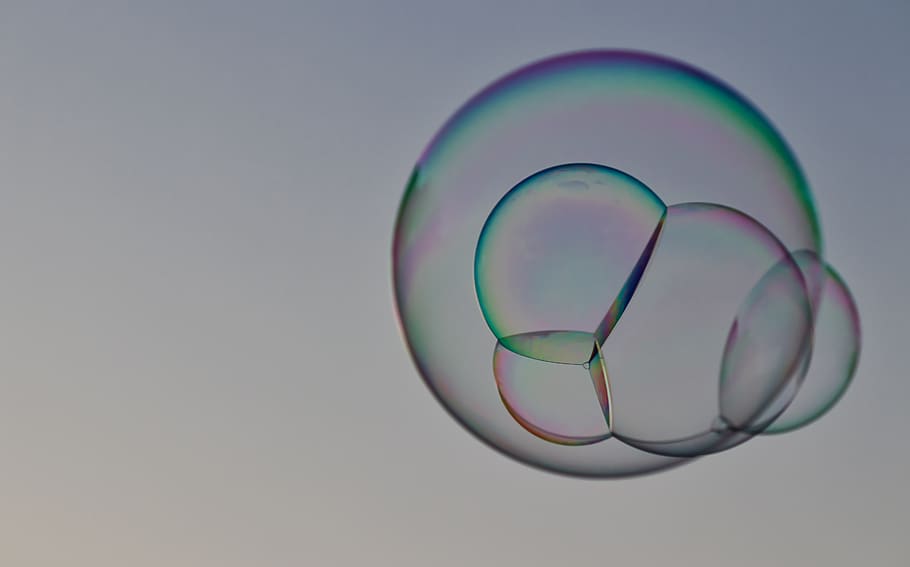 bubble, soap bubble, summer, soap, ball, round, transparent, reflection, flying, color
