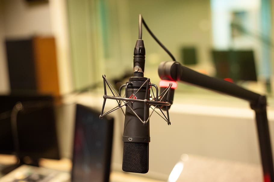 microphone, radio, mic, studio, audio, record, voice, radio station, technology, recording