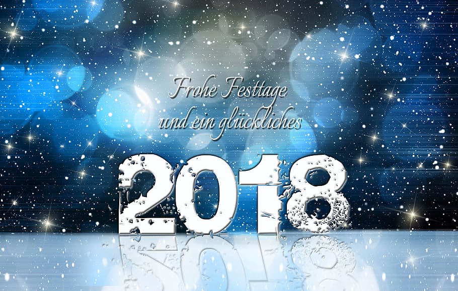 2018 digital wallpaper, christmas, holidays, 2018, new year's day, gloss, turn of the year, new year's eve, new year 2018, annual financial statements