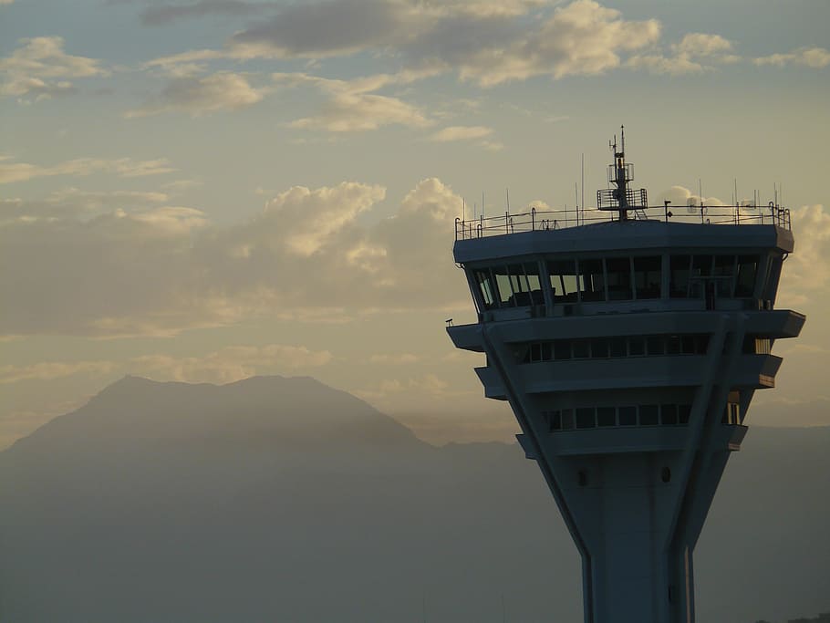 white, airport tower, daytime, control tower, tower, airport, aviation safety, air traffic controllers, air traffic, aviation