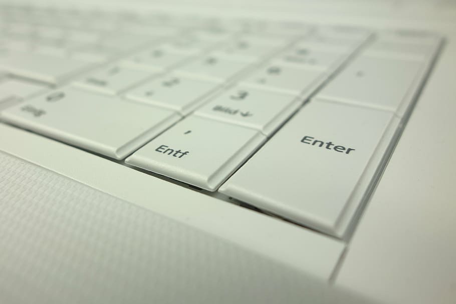 белый, клавиатура, вводить, Ключ, блокнот, Ключи, компьютер, оставлять, ввод, калькулятор