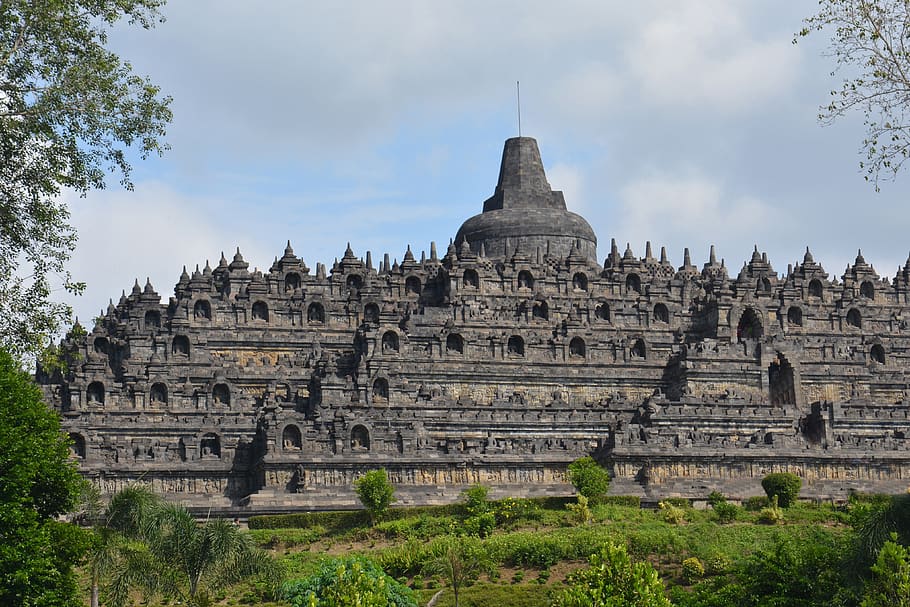 indonesia, java, temple, buddha, borobudur, architecture, history, ancient, built structure, the past