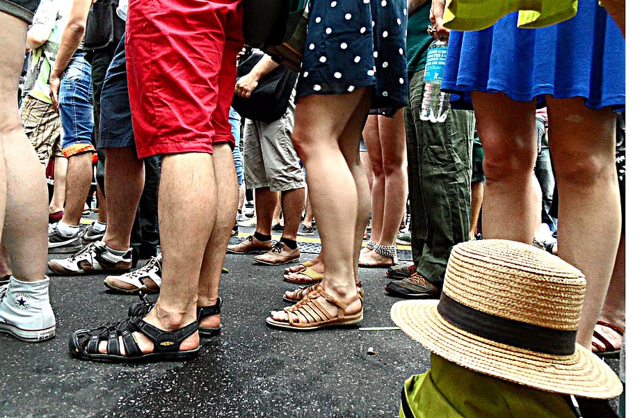 calves, legs, human, standing, stand, line, wait, standing on, stand in line, shin