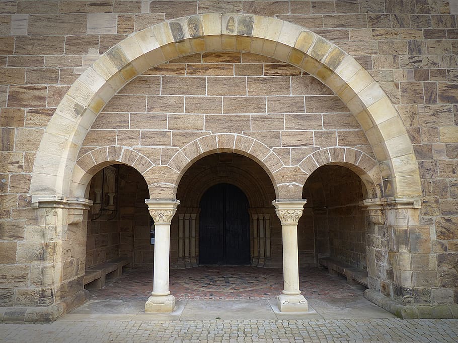 archway, church, input, door, architecture, building, portal, decorated portal, columnar, arch