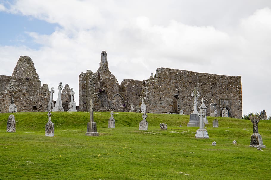 ireland, monastery, building, architecture, ruin, europe, landscape, irish, church, holiday