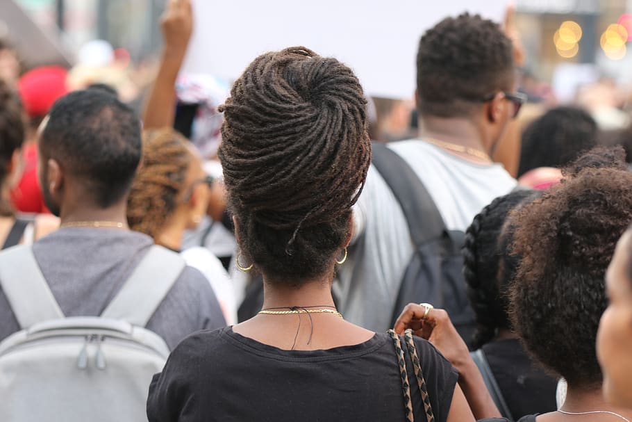 protest, mother, ethiopia, origin, discrimination, rear view, group of people, women, adult, men