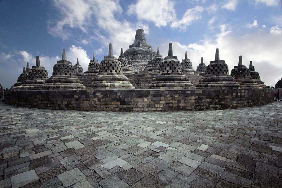 templo do camboja, indonésia, borobudur, java central, java, religião, local de culto, espiritualidade, crença, arquitetura
