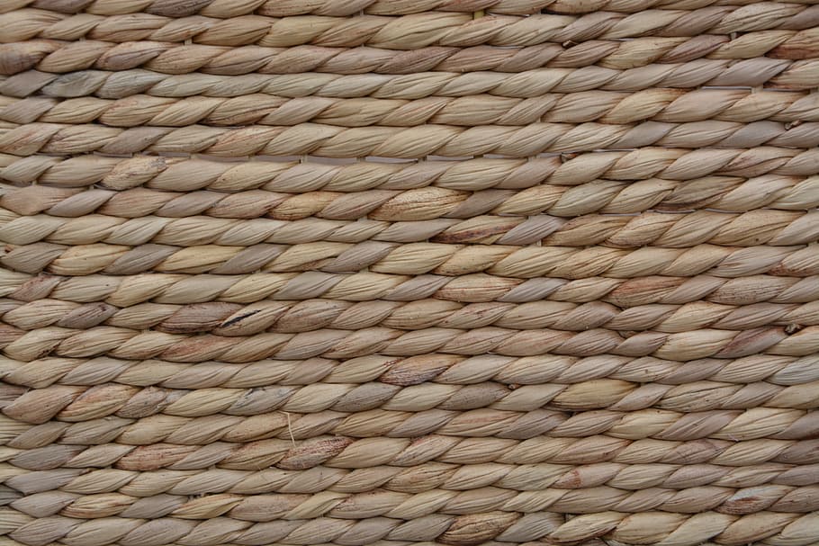 rope woven, rope beige, basket, recycle bin, box, assembly, bulrush, carpet, full frame, backgrounds