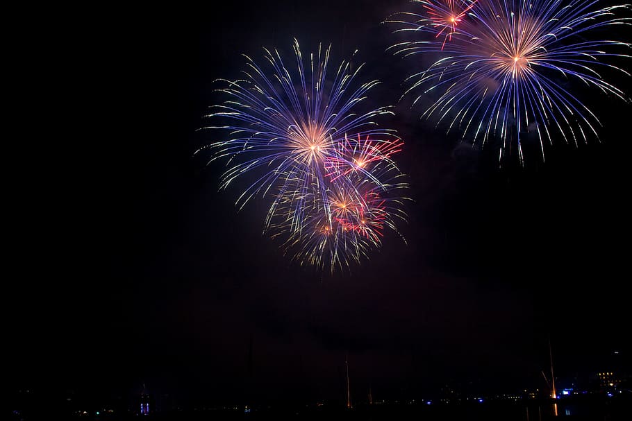 fireworks during nighttime, salute, holiday, fireworks, sky, night, night sky, beautiful, geneva, switzerland