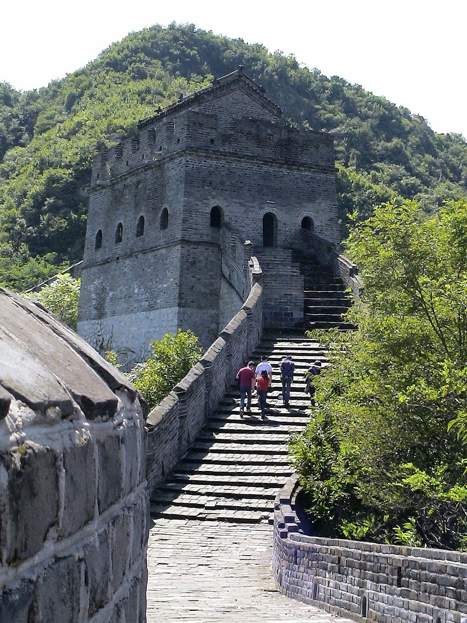 grande muralha da china, paredes defensivas, construção, dandong, mundo, unesco, património mundial, humano, pessoal, subir