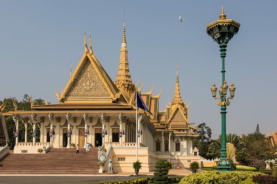 Phnom Penh, Istana Kerajaan, Kamboja, Asia, istana, arsitektur, bangunan, perjalanan, tempat-tempat menarik, agama Budha