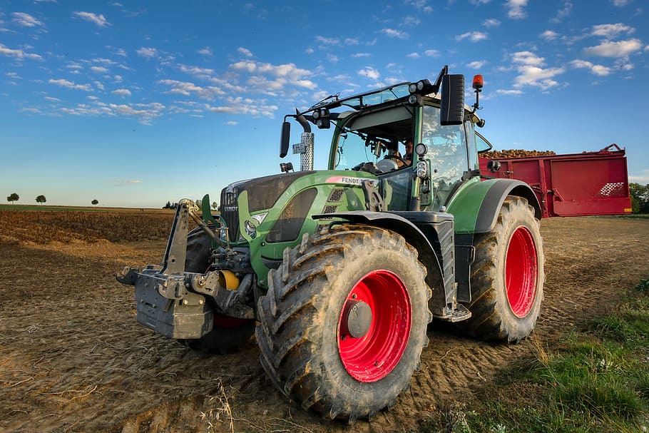 tractor, harvest, agriculture, field, arable, landscape, machine, summer, agricultural machinery, nature
