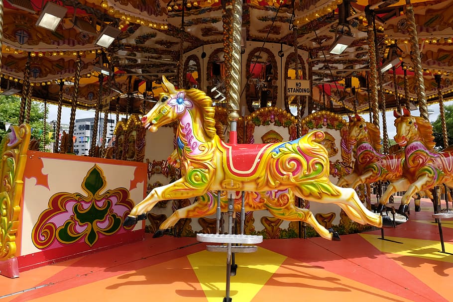 carnival, entertainment, festival, carousel, amusement park, representation, amusement park ride, animal representation, arts culture and entertainment, carousel horses
