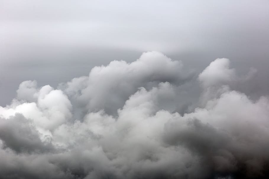 awan-awan, berawan, alam, suram, di luar rumah, langit, badai, satu warna, Cloudscape, Abu-abu