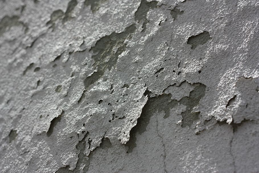 pintura, descamación, pared, grunge, degradado, gris, viejo, textura, pelar, superficie