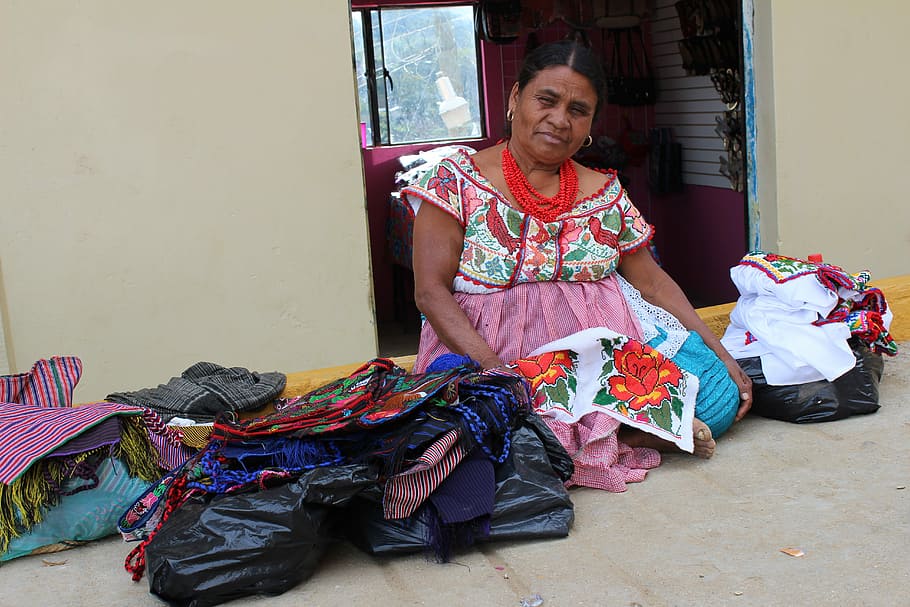 Mulheres, avó, México, ingiena, oaxaca, roupas tradicionais, indígena, pobreza, chatina, indiano