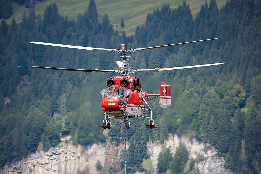 helicopter, logging, work, alpine, kamov, transportation, mode of transportation, air vehicle, mountain, nature