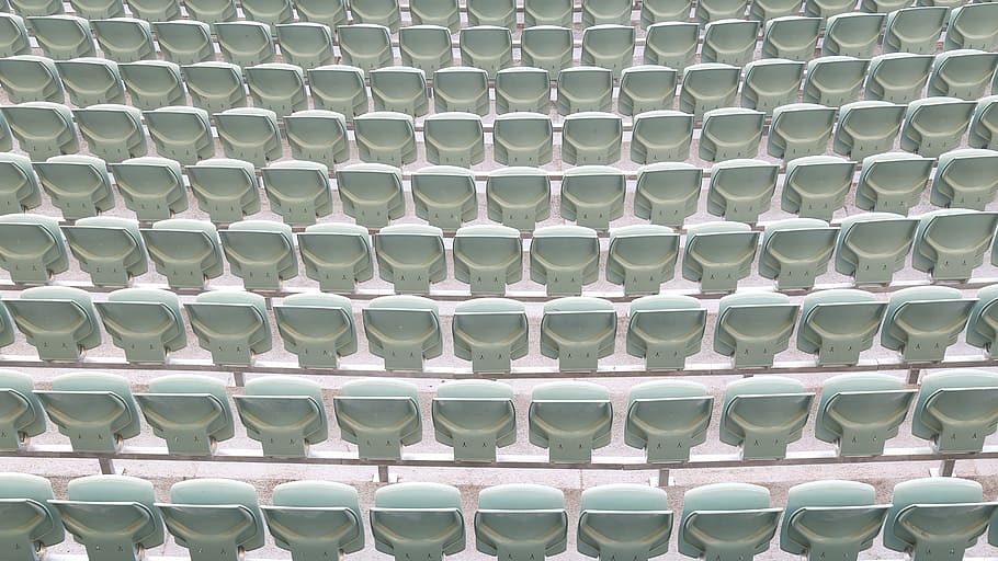 gray stadium seat, closeup, row, gray, seats, chairs, seating, stadium, auditorium, show
