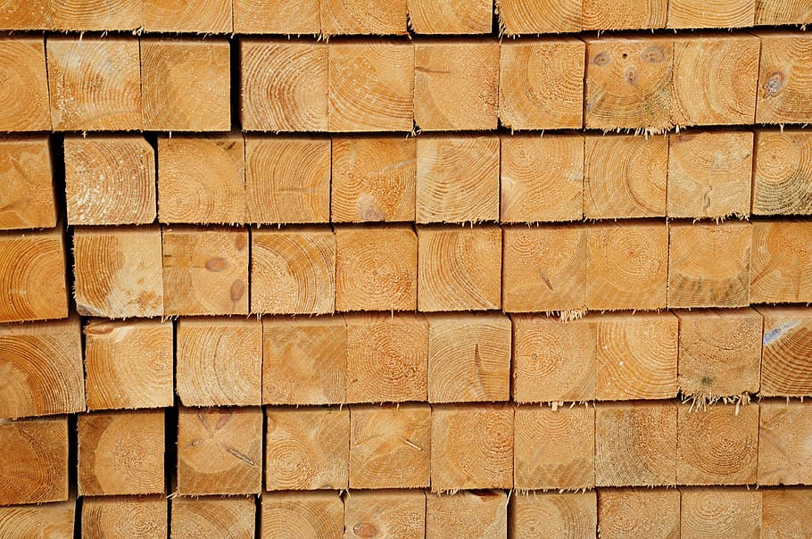 brown wooden blocks, wood, timber, bar, tree, forestry, pile, stacked up, wooden block, rural
