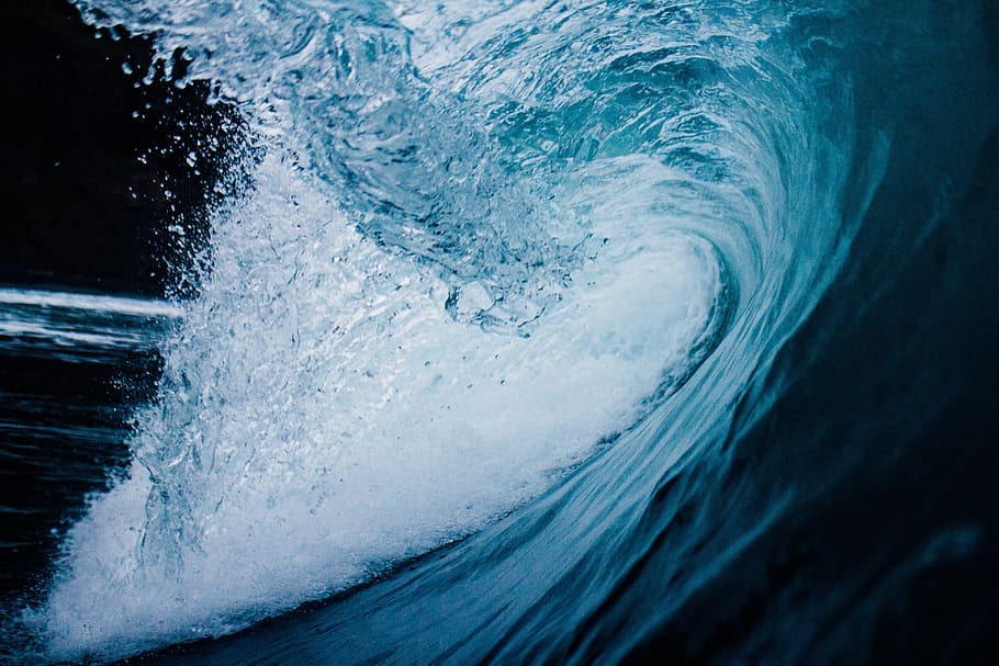 海 水 波 動き 青 自然 クローズアップ 水しぶき 力 自然の力 Pxfuel