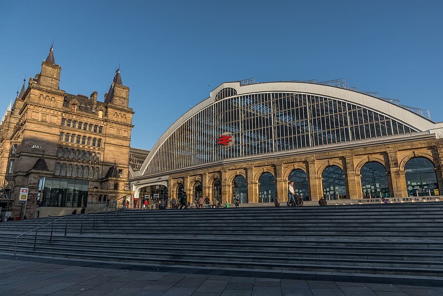 Liverpool, lime street, ferrocarril, estación, tren, viaje, urbano, arquitectura, ciudad, transporte