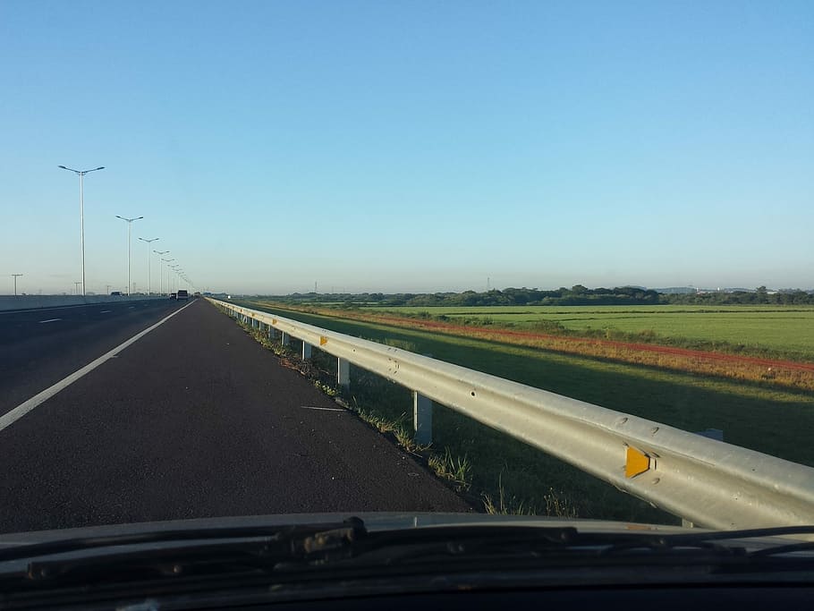 Carretera, Rio Grande Do Sul, Gaucho, cielo despejado, parabrisas, viajes, agricultura, sin gente, Transporte, automóvil