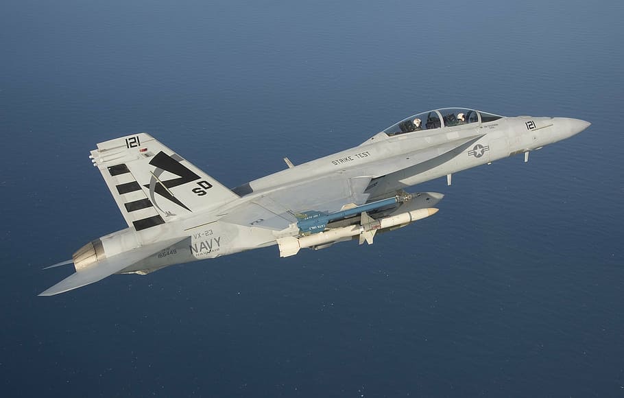 white, fighter jet, sky, military jet, flight, flying, f-18, fighter, airplane, plane