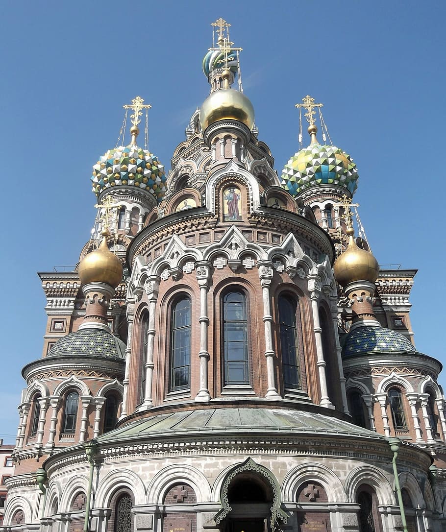 サンクトペテルブルク, ロシア, 復活教会, 建築, 教会, 大聖堂, 有名な場所, キリスト教, 宗教, ドーム
