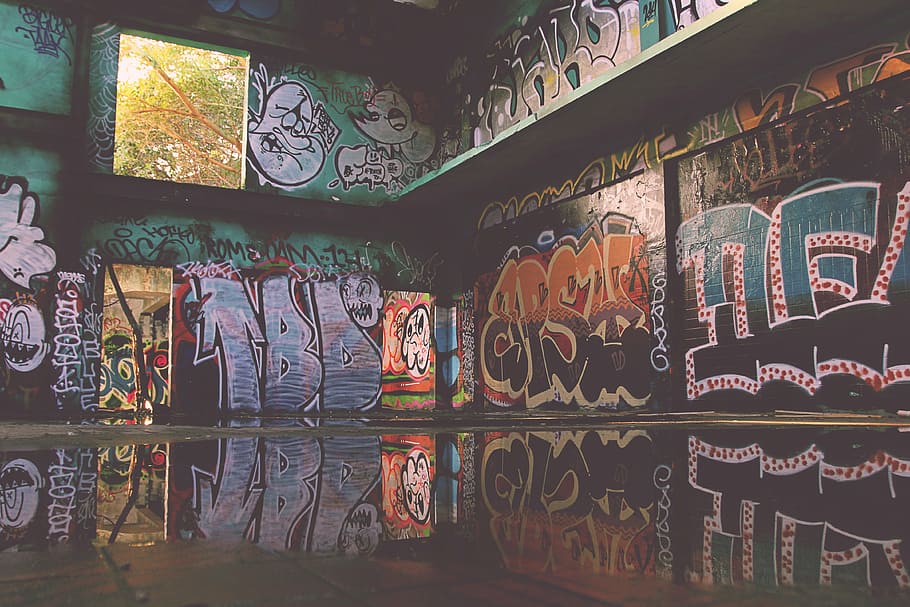 wall with graffiti, graffiti, grunge, design, paint, texture, vintage, ink, dirty, retro