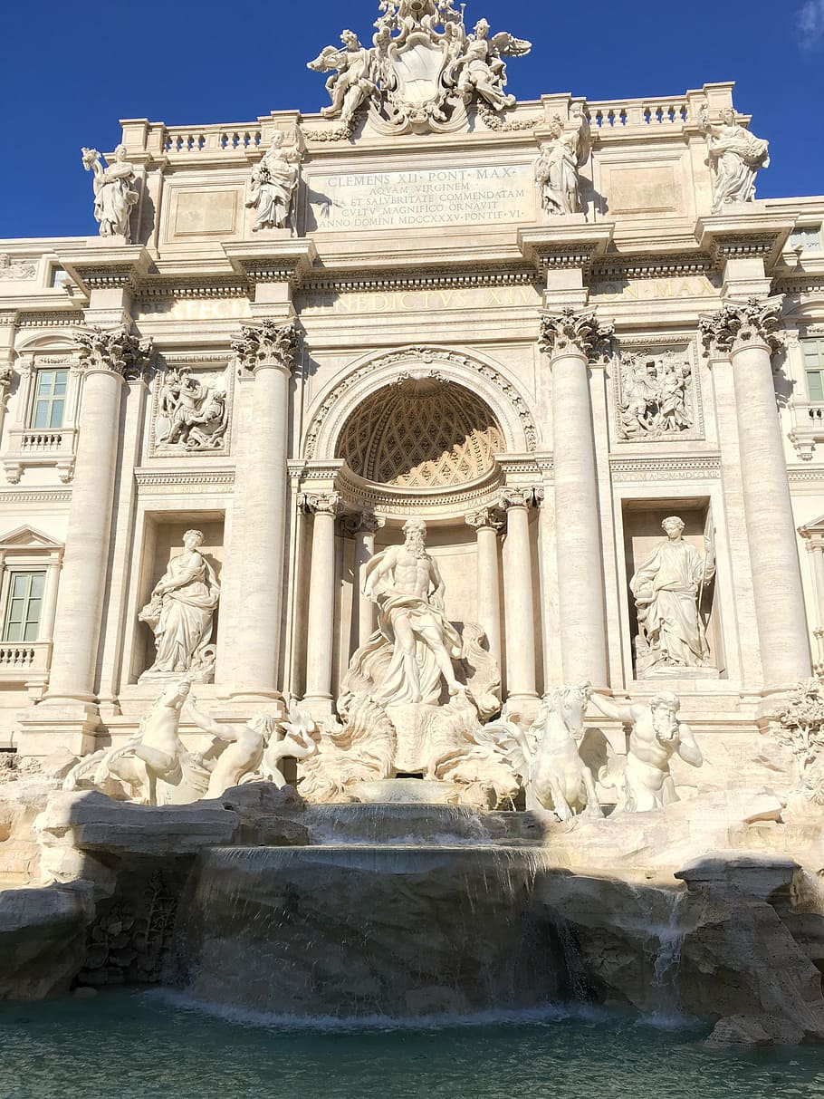 rome, fontana, trevi, italy, architecture, trevi Fountain, piazza di Trevi, fountain, famous Place, rome - Italy