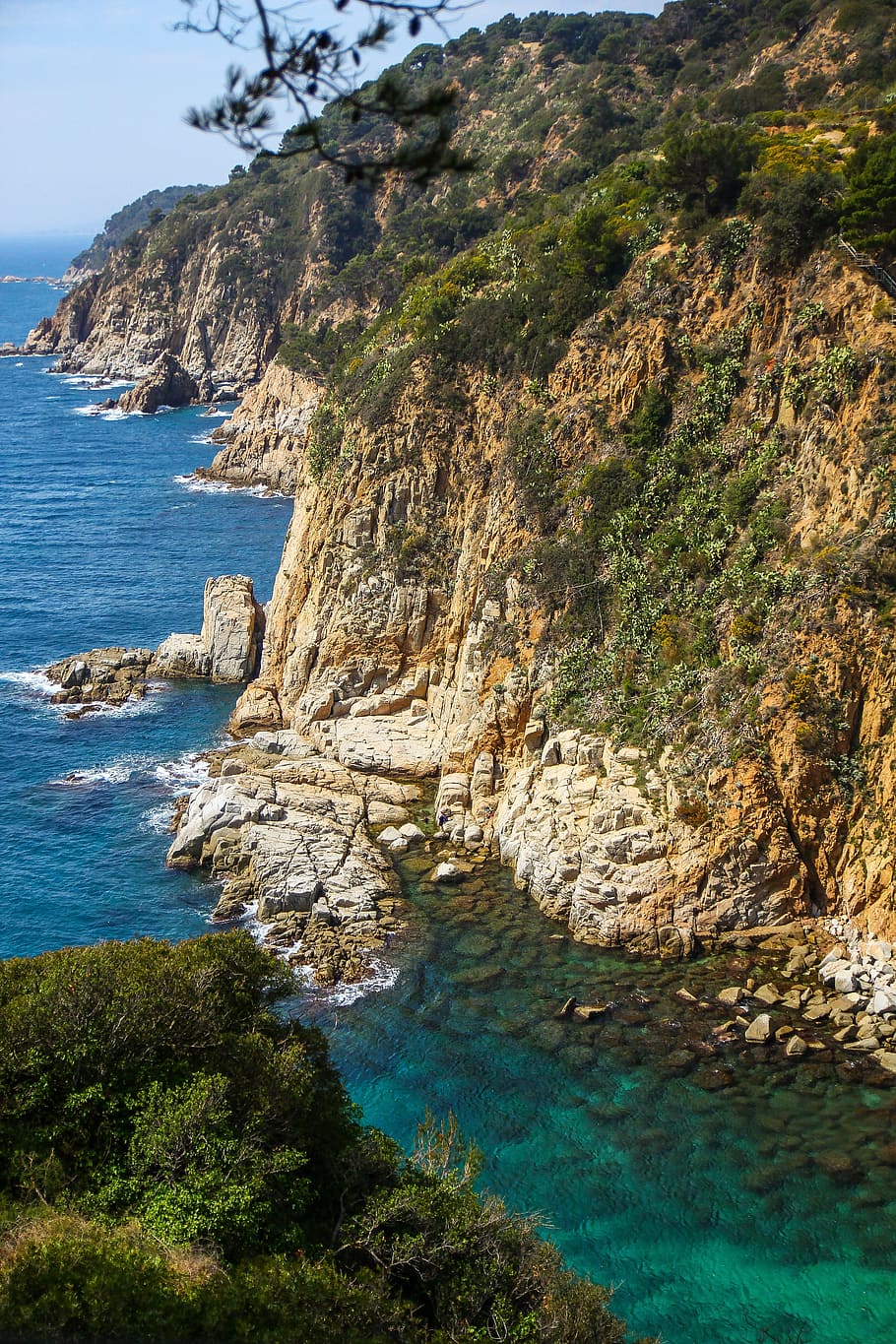 コスタブラバ, カタルーニャ, スペイン, 崖, 海, 岩-オブジェクト, 自然, 風景, 水, 自然の美しさ