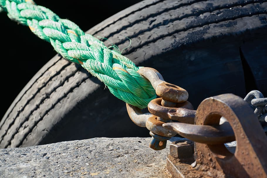 rope, solid, old, daniel, port, ship, connect, marina, boat, detail