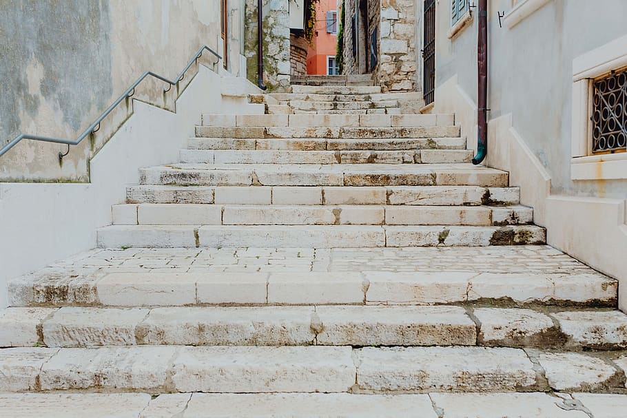 mediterranean, town, city, sightseeing, summer, Visit, small, Rovinj, Croatia, staircase