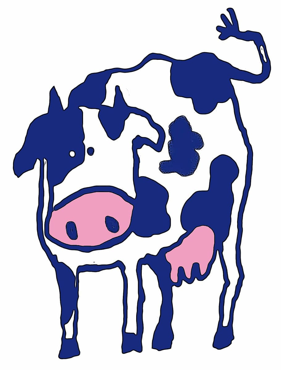 Vaca, Carne de bovino, Alm, Pasto, Gado, azul, vacas, gado simental, pastar, chifres