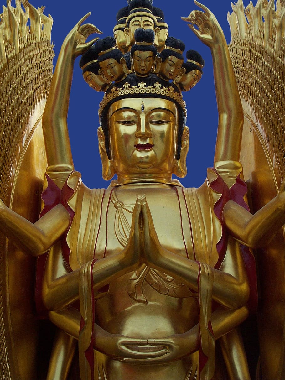 Buddhist, Gold, Asia, Religion, Buddha, temple, buddhism, religious, traditional, golden
