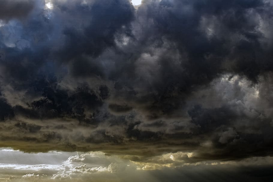 tempestade, nuvens, escuro, nublado, ameaçador, clima, natureza, atmosfera, céu, nuvem - céu
