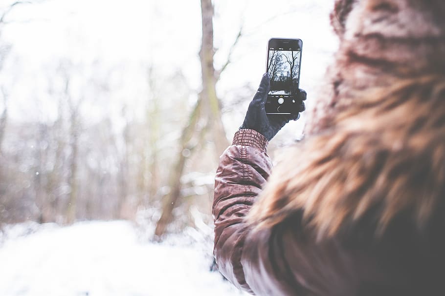 girl shooting, Girl, Shooting, iPhone 6, Musim dingin, dingin, mode, hutan, iphone, ponsel