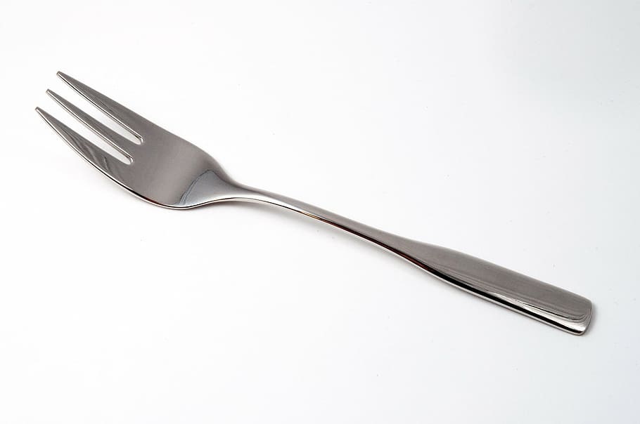 stainless, steel fork, cake fork, metal, cutlery, small fork, silverware, fork, plate, kitchen Utensil
