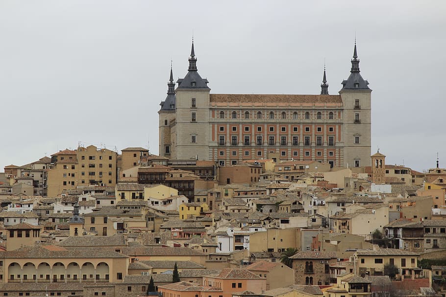 Alcazar, Toledo, Historic Building, castilla-la-mancha, architecture, building exterior, travel destinations, outdoors, built structure, building