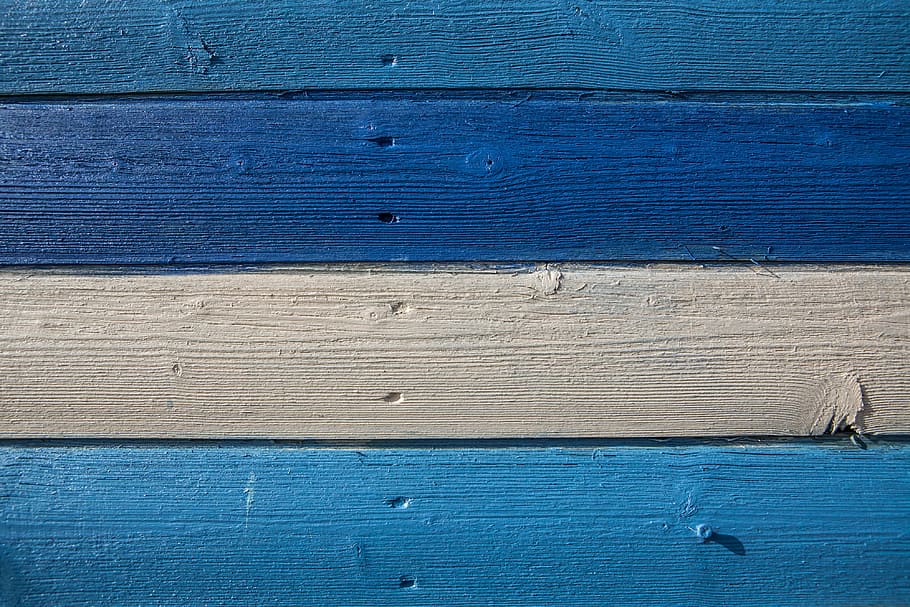 biru, krem, berwarna, panel kayu, gambar, ditangkap, bidikan Close-up, kayu, panel, Kent