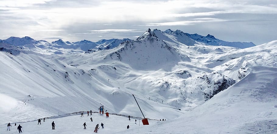 nature, snow, mountains, cold, white, ski, skiing, people, fun, vacation