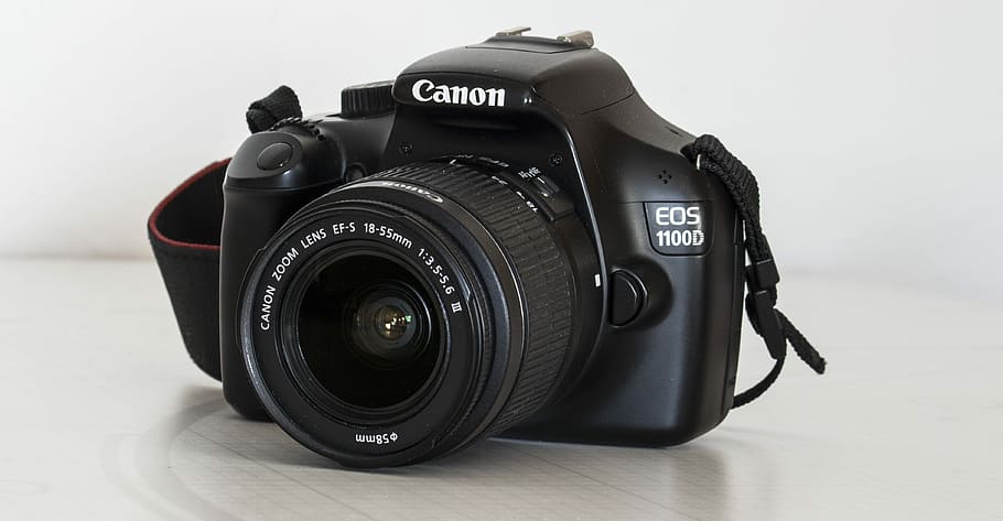 preto, canon eos 1100, 1100d, câmera slr, dslr, câmera, fotografia, câmera digital, fotógrafo, lente