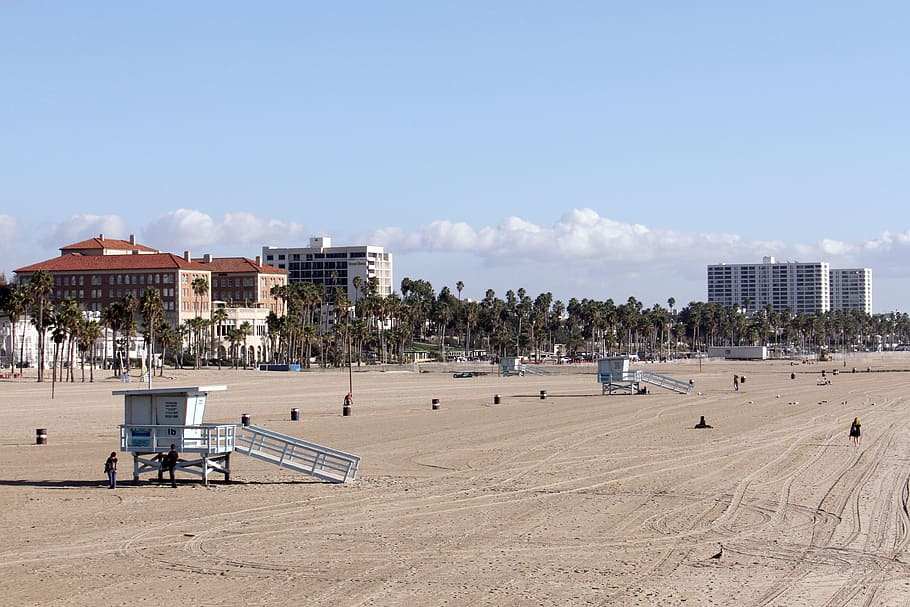 venice beach, beach, safeguard, california, usa, america, vacation, sand, landscape, coast
