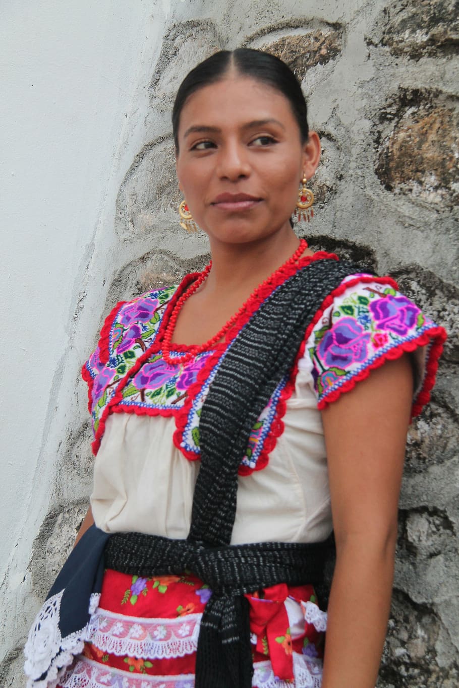 indian, poverty, women, oaxaca, chatina, mexico, traditional clothes, looking at camera, one person, portrait